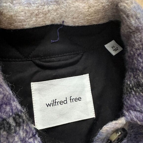 Wilfred Free The Ganna™ Cropped Shirt Jacket - Purple Plaid - Picture 5 of 8